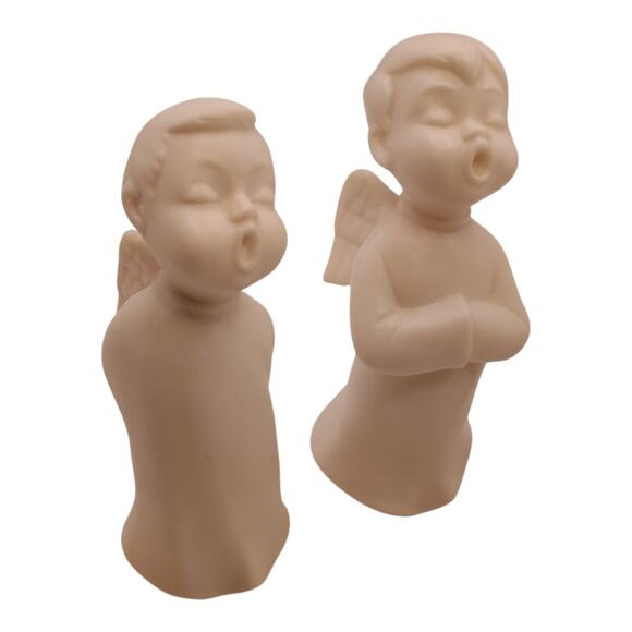 Schmid Bros 1950-1960's Porcelain Christmas Carolers Choir Boys Angels Set Of 4 - Picture 2 of 9